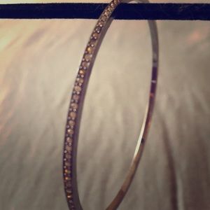 Swarovski Silver pave stud bangle THIN